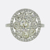 Art Deco Old Cut Diamond Cluster Ring