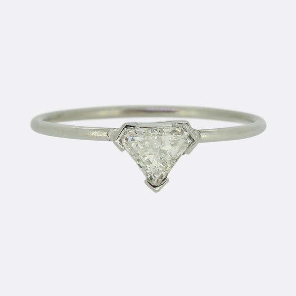 0.60 Carat Shield-Cut Diamond Solitaire Ring