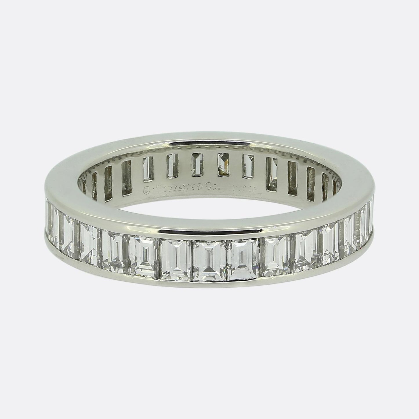 Tiffany & Co. Baguette Cut Diamond Eternity Ring Size L (51.5)