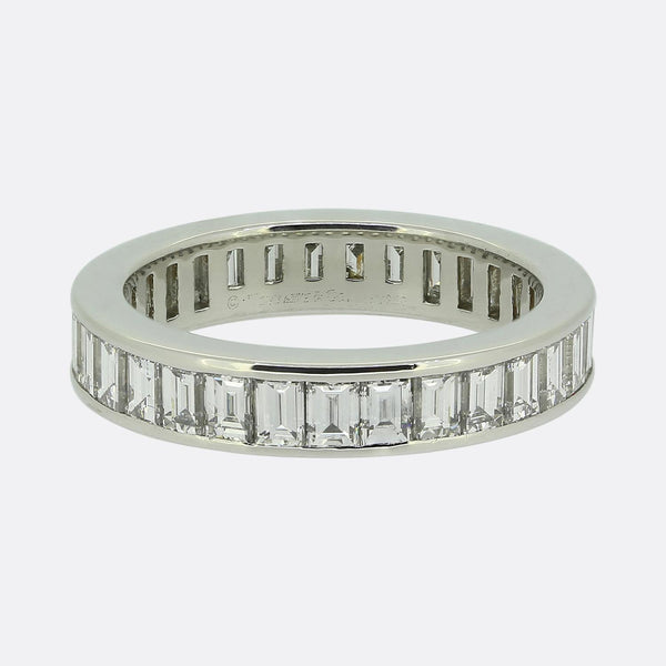 Tiffany & Co. Baguette Cut Diamond Eternity Ring Size L (51.5)