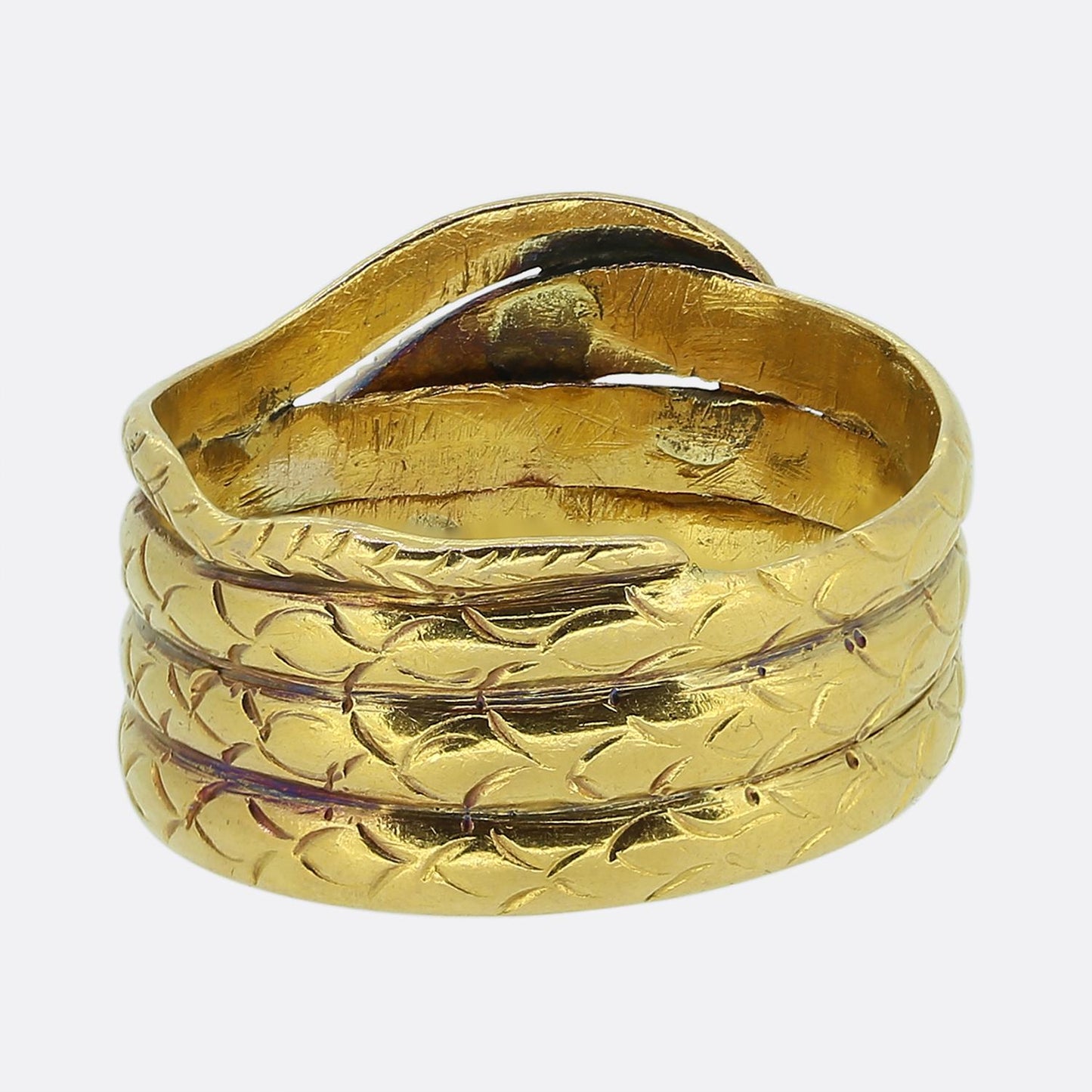 Victorian Rose Cut Diamond Snake Ring