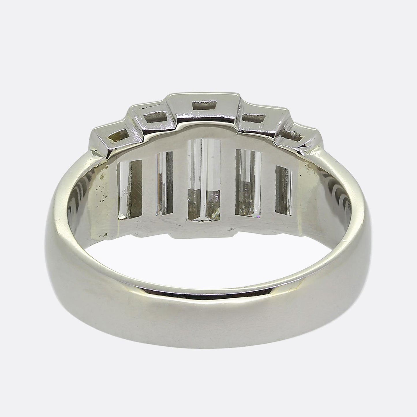 Baguette-Cut Diamond Five-Stone Ring