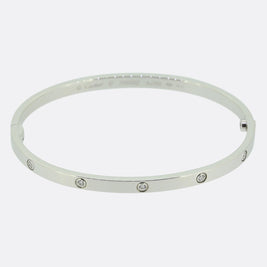 Cartier 10 Diamond Small LOVE Bangle Size 17