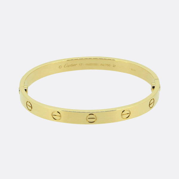 Cartier Classic Model LOVE Bangle Size 17