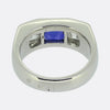 1.47 Carat Ceylon Sapphire and Diamond Three-Stone Ring
