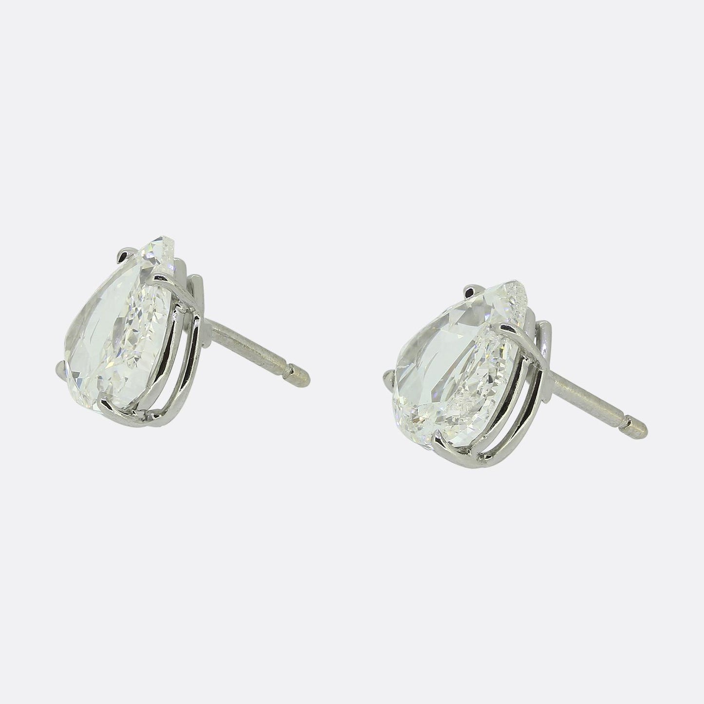 6.12 Carat Heart-Cut Diamond Earrings