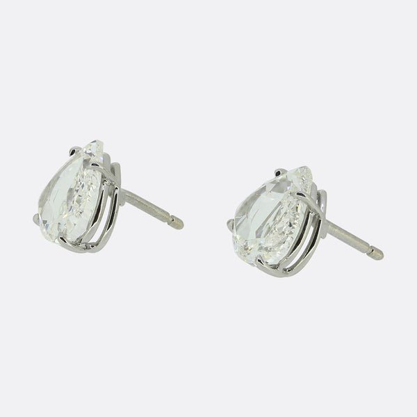 6.12 Carat Heart-Cut Diamond Earrings