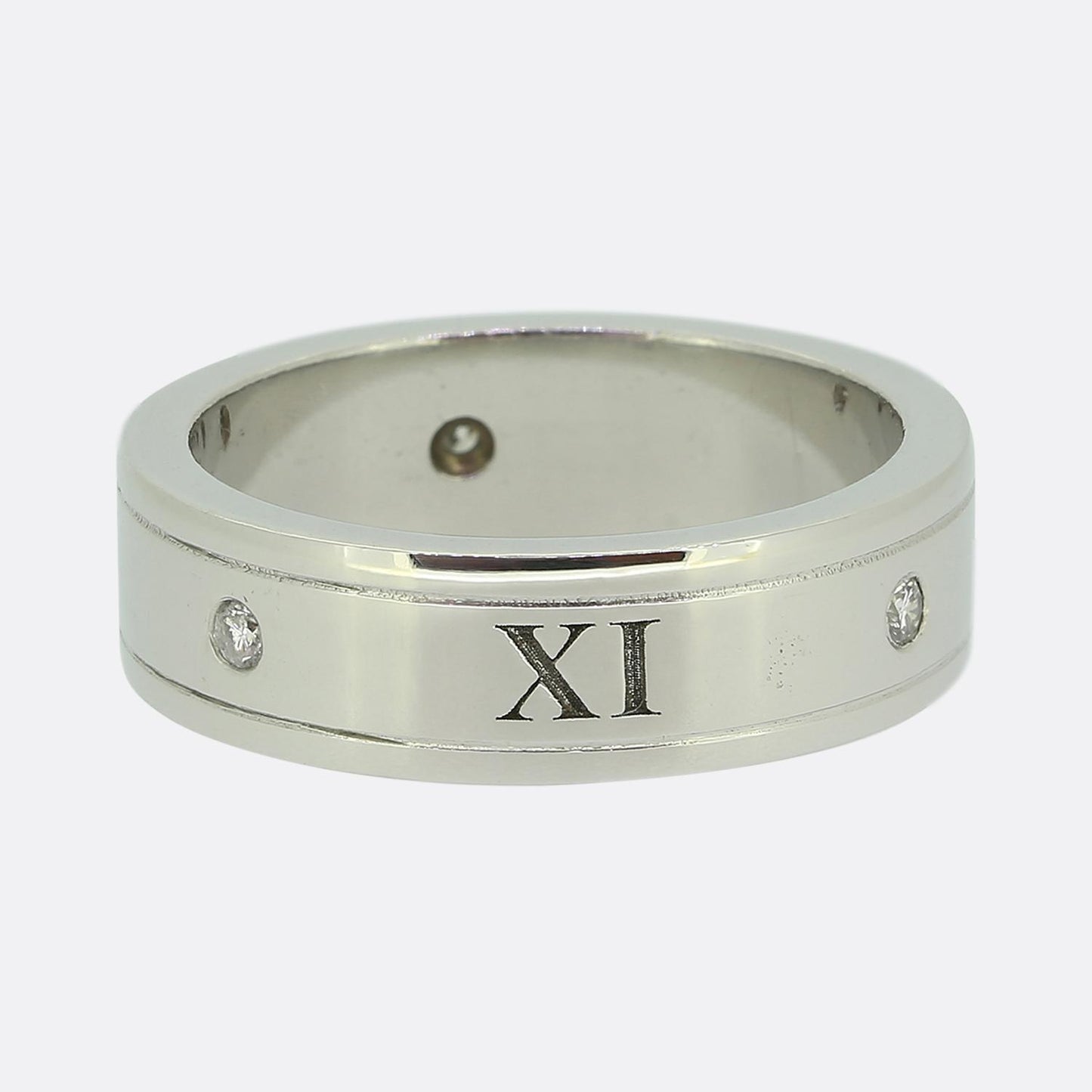 Vintage Roman Numeral Diamond Band Ring