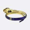 Victorian Old Cut Diamond Ruby and Enamel Snake Bangle Set