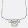 Art Deco 6.50 Carat Diamond Cluster Necklace