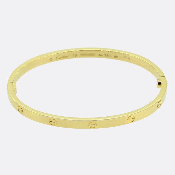 Cartier Small Model Love Bangle Size 16