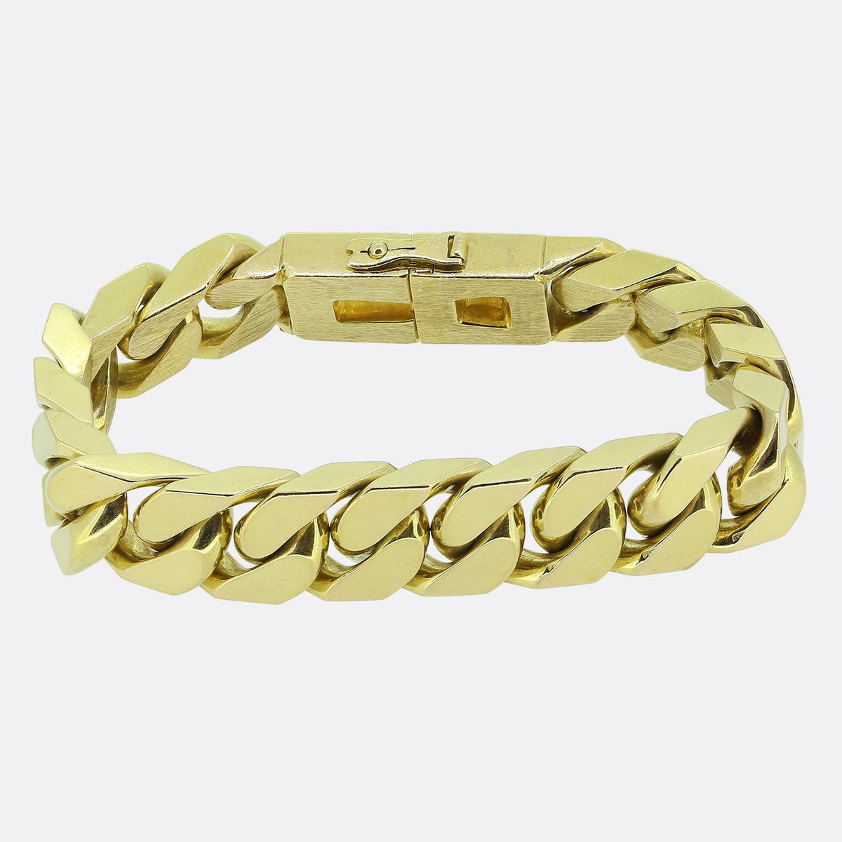 Vintage Reversable Heavy Curb Link Chain Bracelet