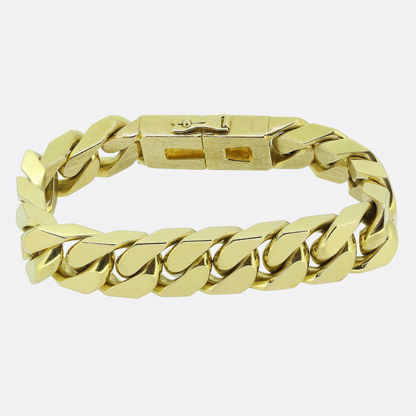 Vintage Reversable Heavy Curb Link Chain Bracelet