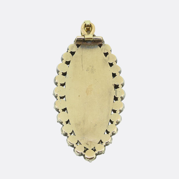 Antique Enamel and Diamond Vase Pendant