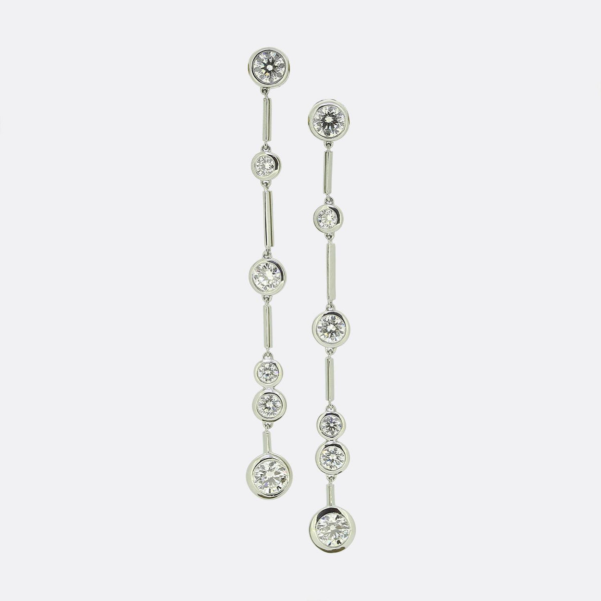 Boodles Raindance Long Diamond Drop Earrings