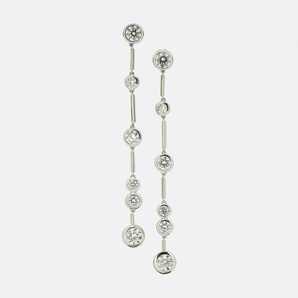 Boodles Raindance Long Diamond Drop Earrings
