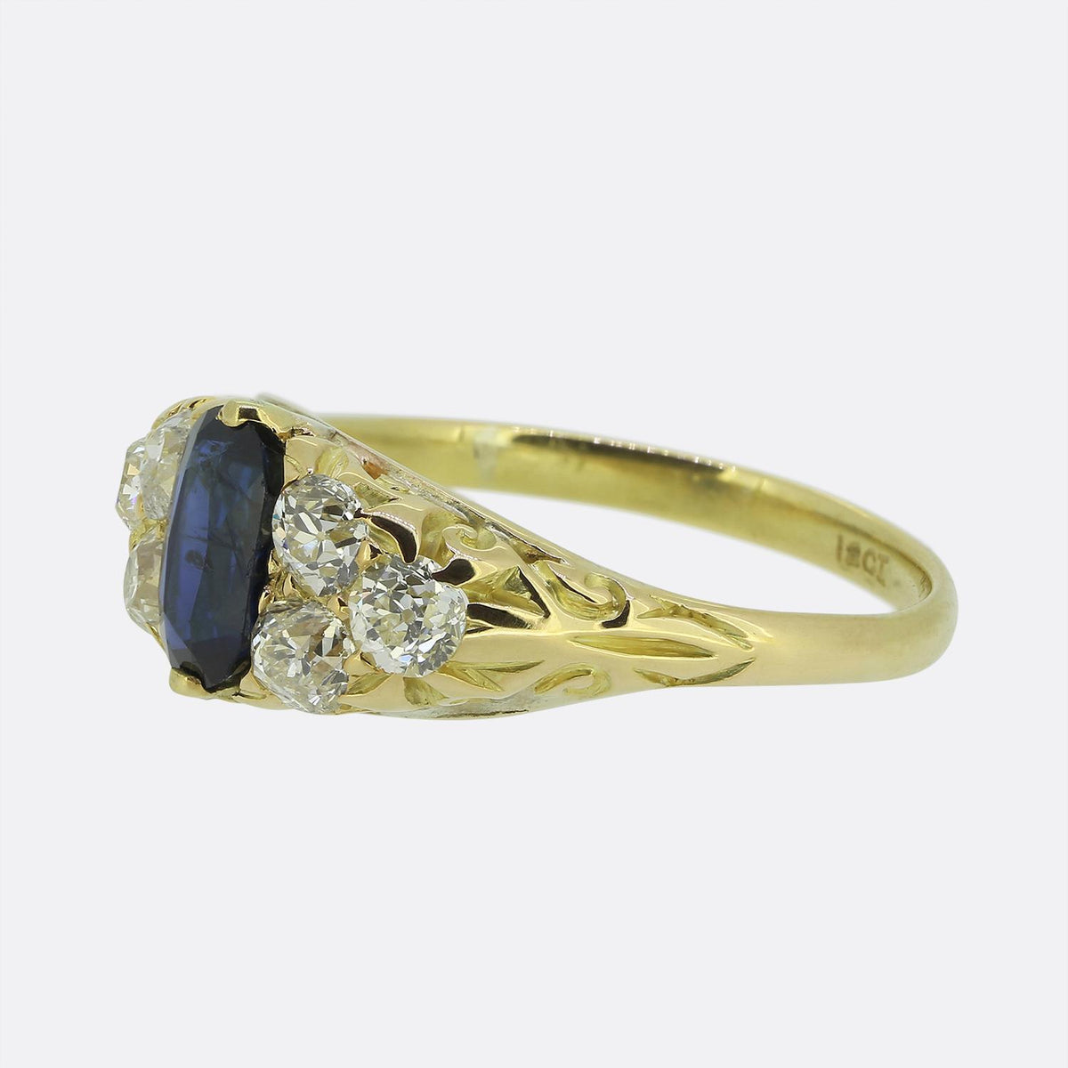 Victorian Sapphire and Diamond Ring