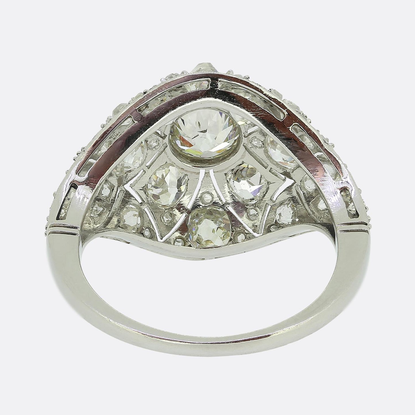 Art Deco Diamond Bombe Ring