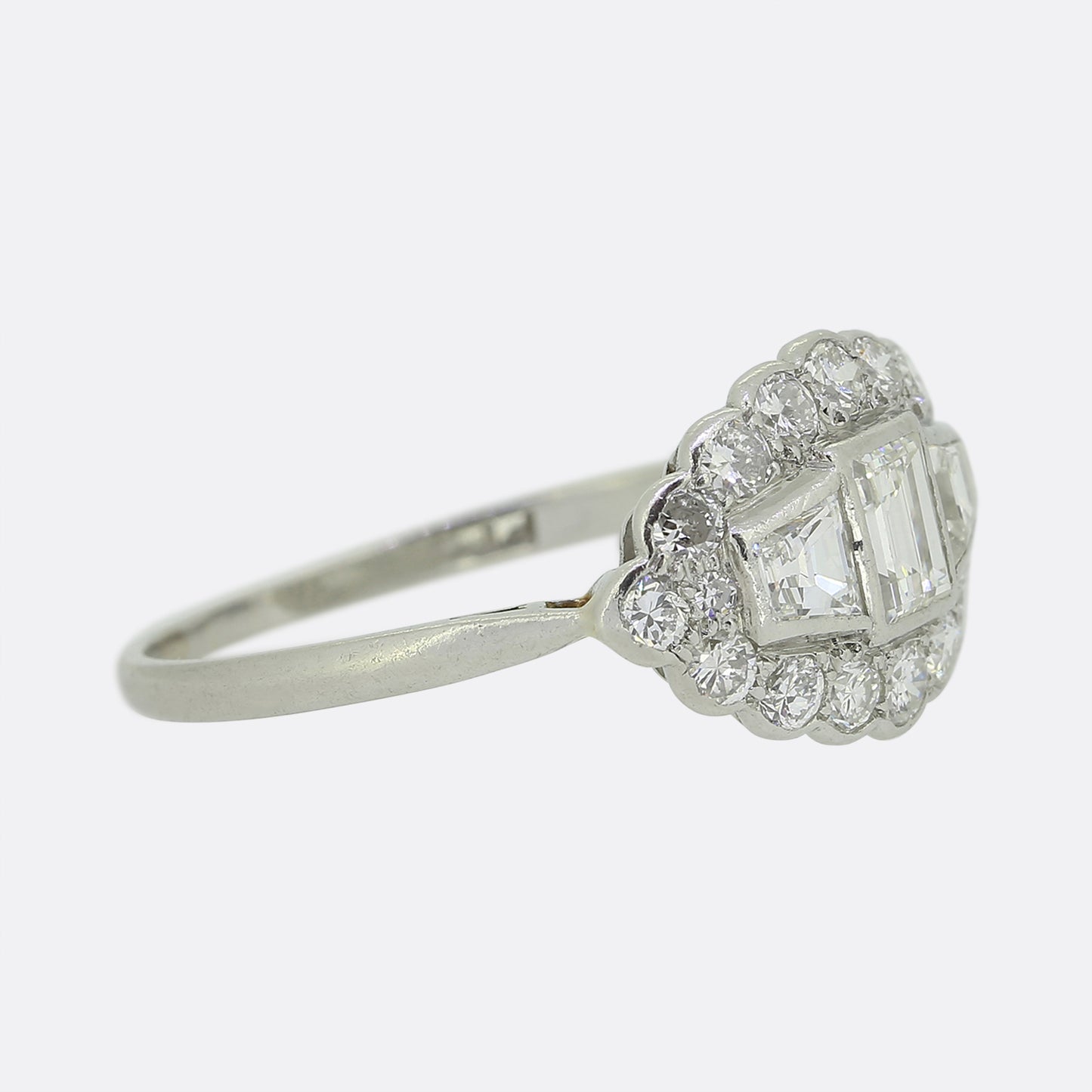 Art Deco Diamond Cluster Ring