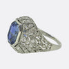 Art Deco Sapphire and Diamond Filigree Ring