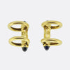 Cartier Cabochon Sapphire Stirrup Cufflinks
