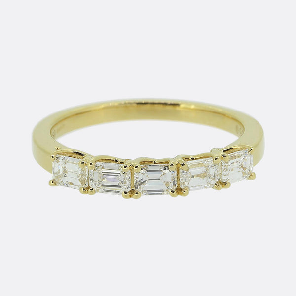 Vintage 0.94 Carat Baguette Cut Diamond Ring