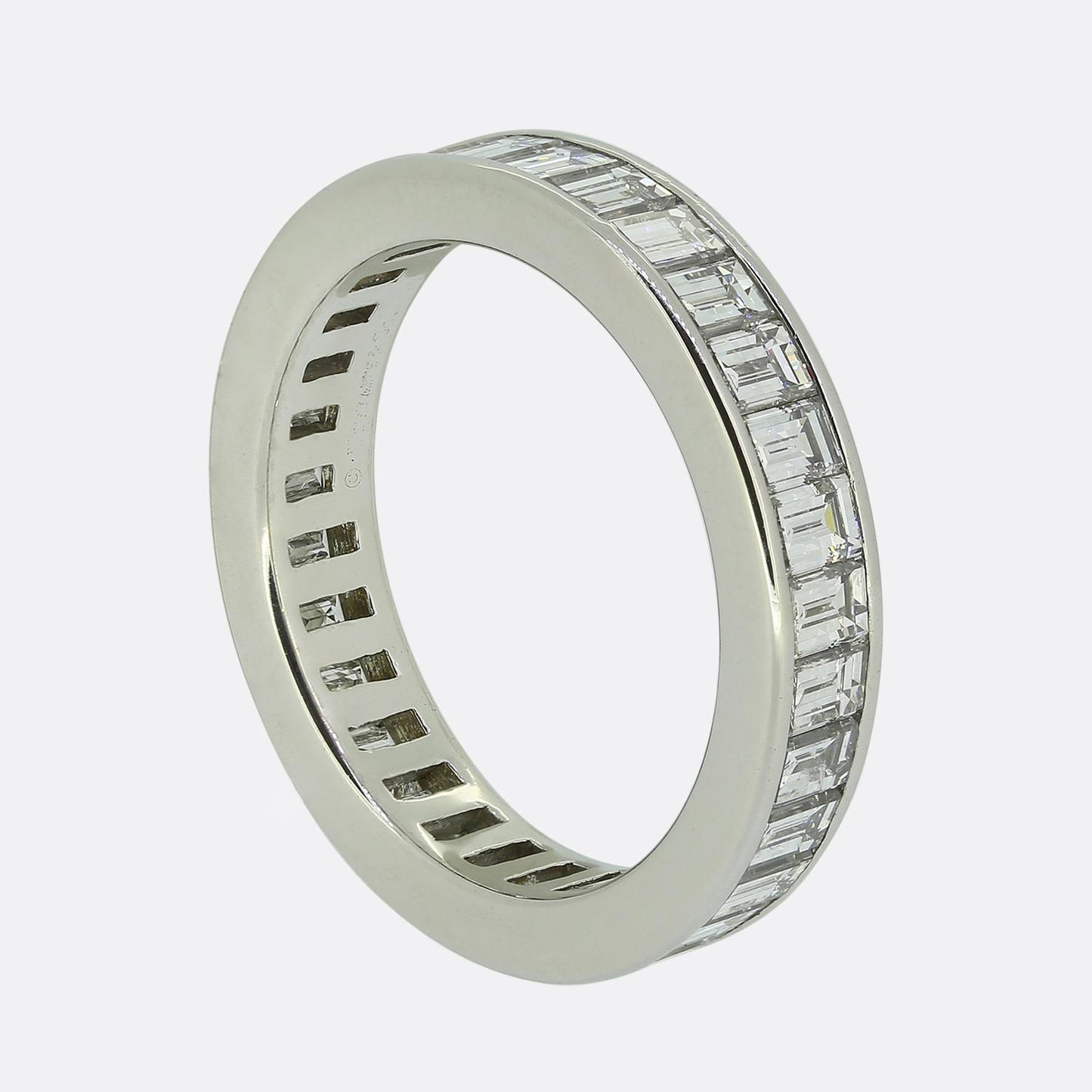 Tiffany & Co. Baguette Cut Diamond Eternity Ring Size L (51.5)