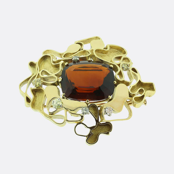 Blythe and Beck Coloured Diamond Brooch