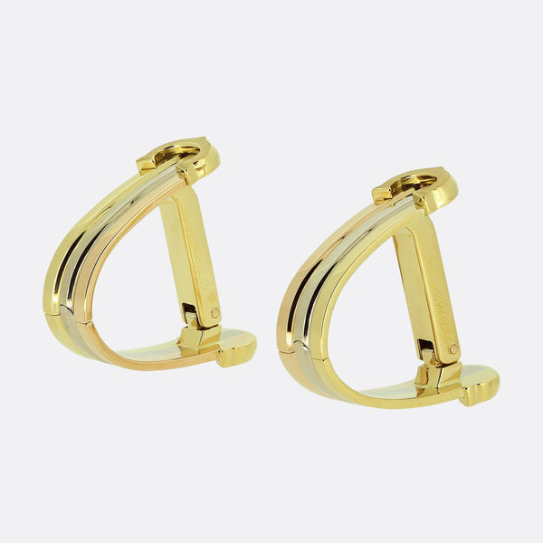 Cartier Double C Tri-Colour Earrings
