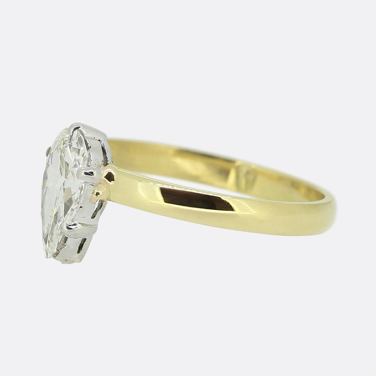 1.20 Carat Pear Cut Diamond Solitaire Ring