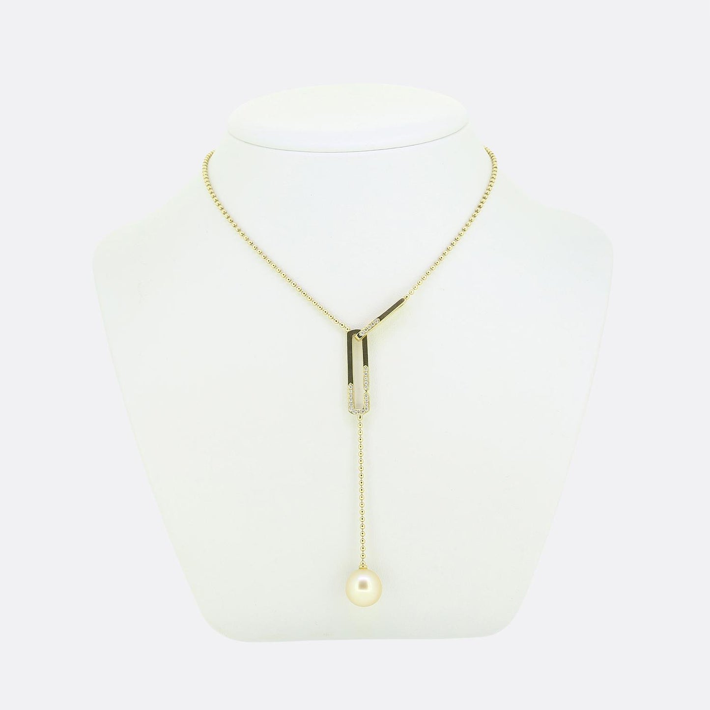 Boodles Gold Pearl and Diamond Necklace