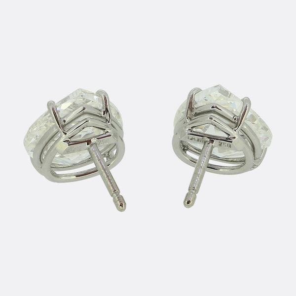 6.12 Carat Heart-Cut Diamond Earrings