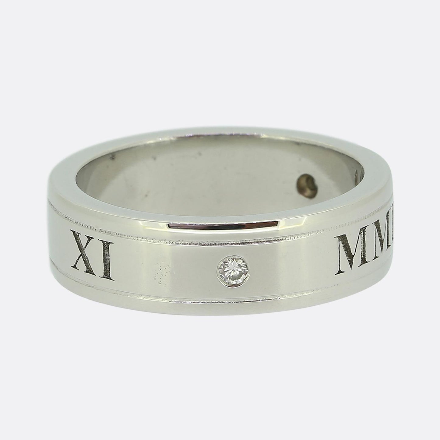 Vintage Roman Numeral Diamond Band Ring