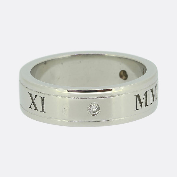 Vintage Roman Numeral Diamond Band Ring