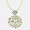 Antique Natural Pearl and Diamond Pendant Necklace