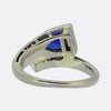 0.85 Carat Sapphire and Diamond Crossover Ring