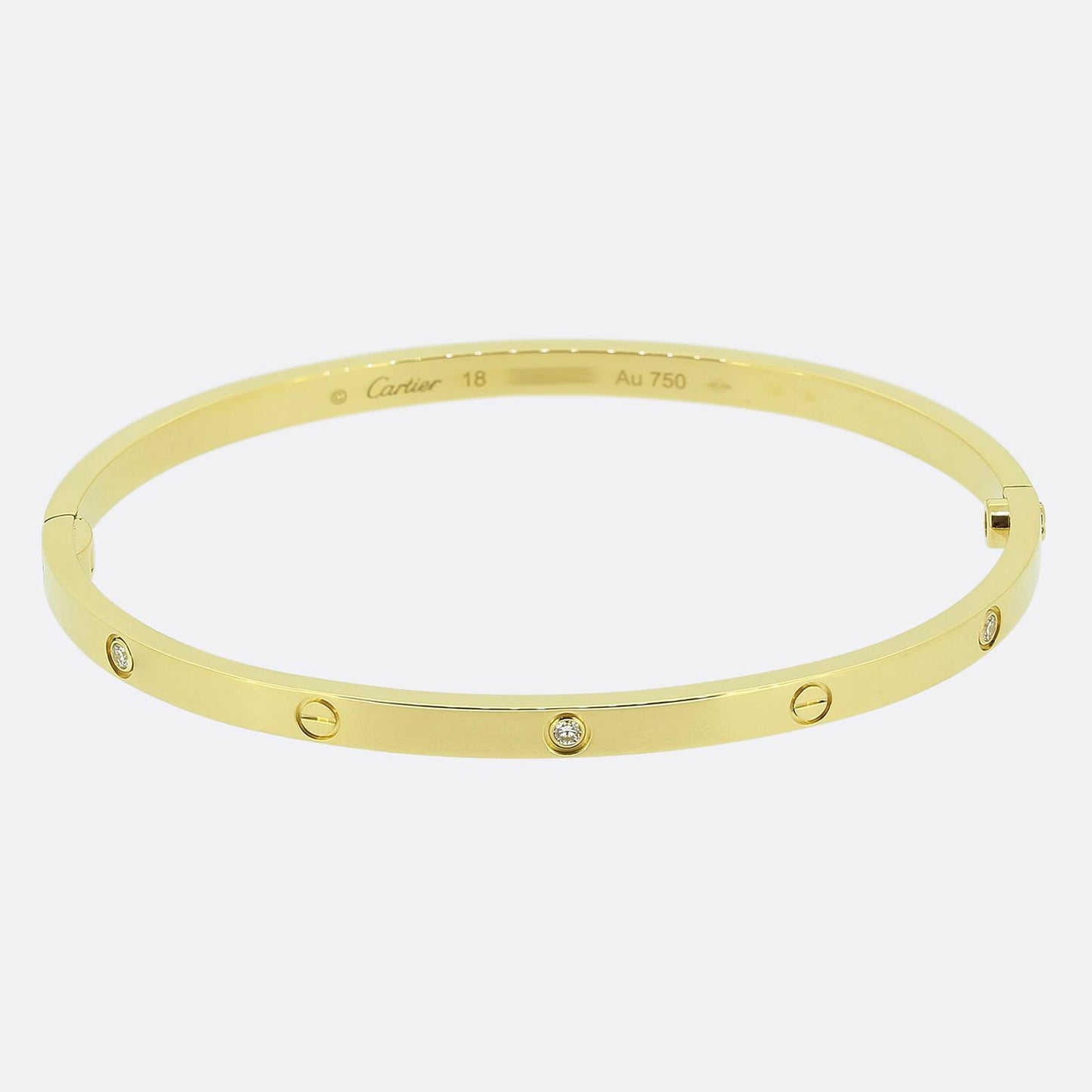 Cartier Small Model Six Diamond LOVE Bangle Size 18