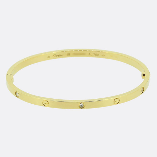 Cartier Small Model Six Diamond LOVE Bangle Size 18