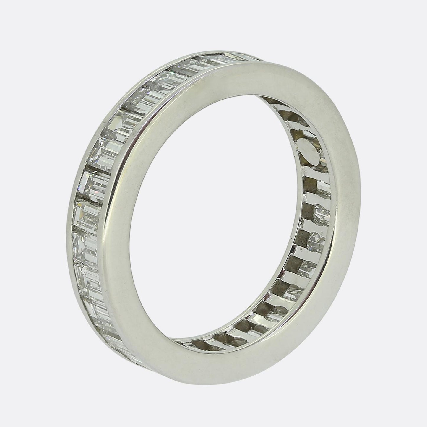 3.00 Carat Baguette Cut Diamond Full-Eternity Ring