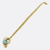 Victorian Turquoise and Ruby Snake Chain Bracelet