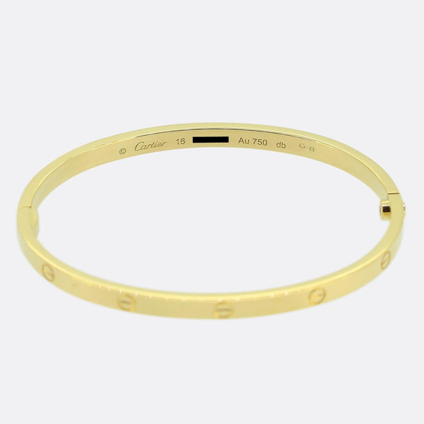 Cartier Small Model Love Bangle Size 16