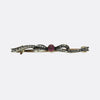 Faberge Ruby and Diamond Bow Brooch