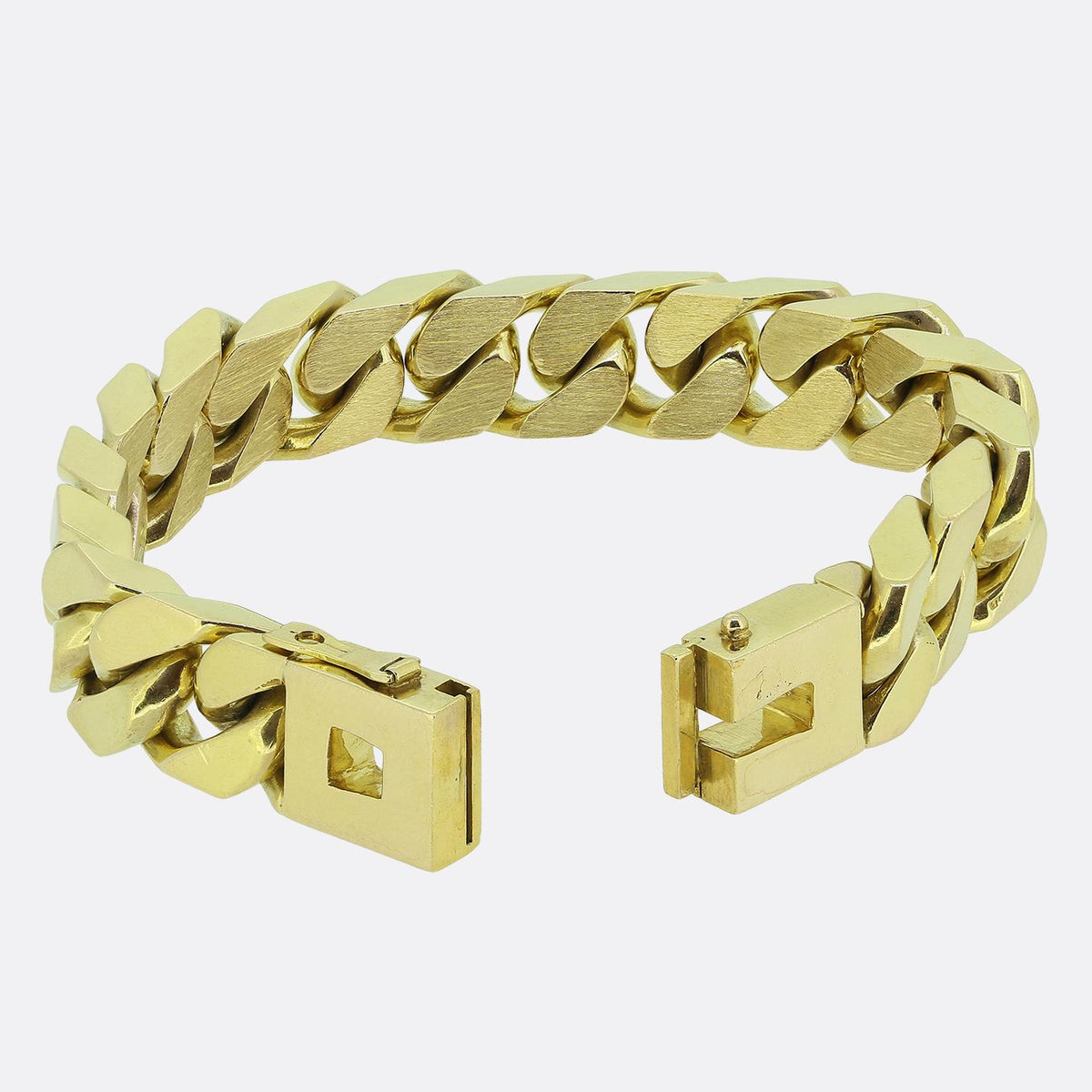 Vintage Reversable Heavy Curb Link Chain Bracelet