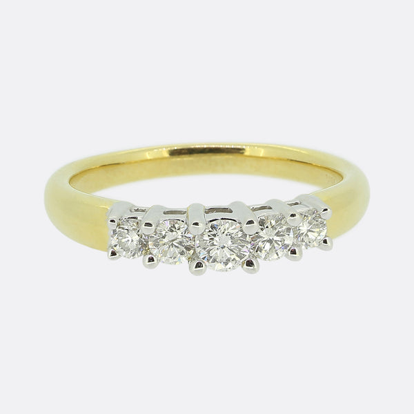 0.49 Carat Five-Stone Diamond Ring