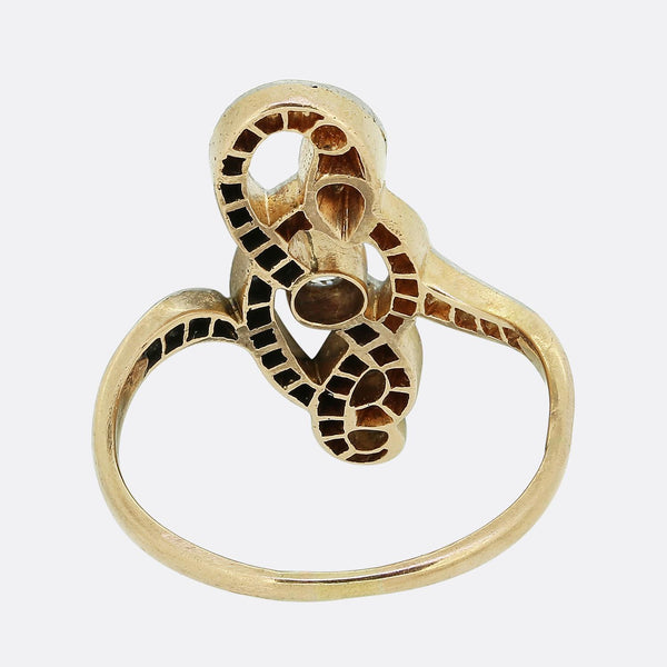 Edwardian Diamond Snake Ring