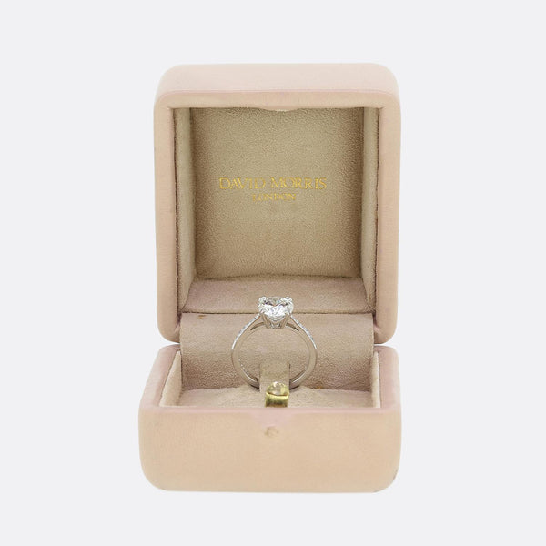 David Morris 2.01 Carat Brilliant Cut Diamond Solitaire Engagement Ring