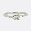 0.35 Carat Princess Cut Diamond Solitaire Ring