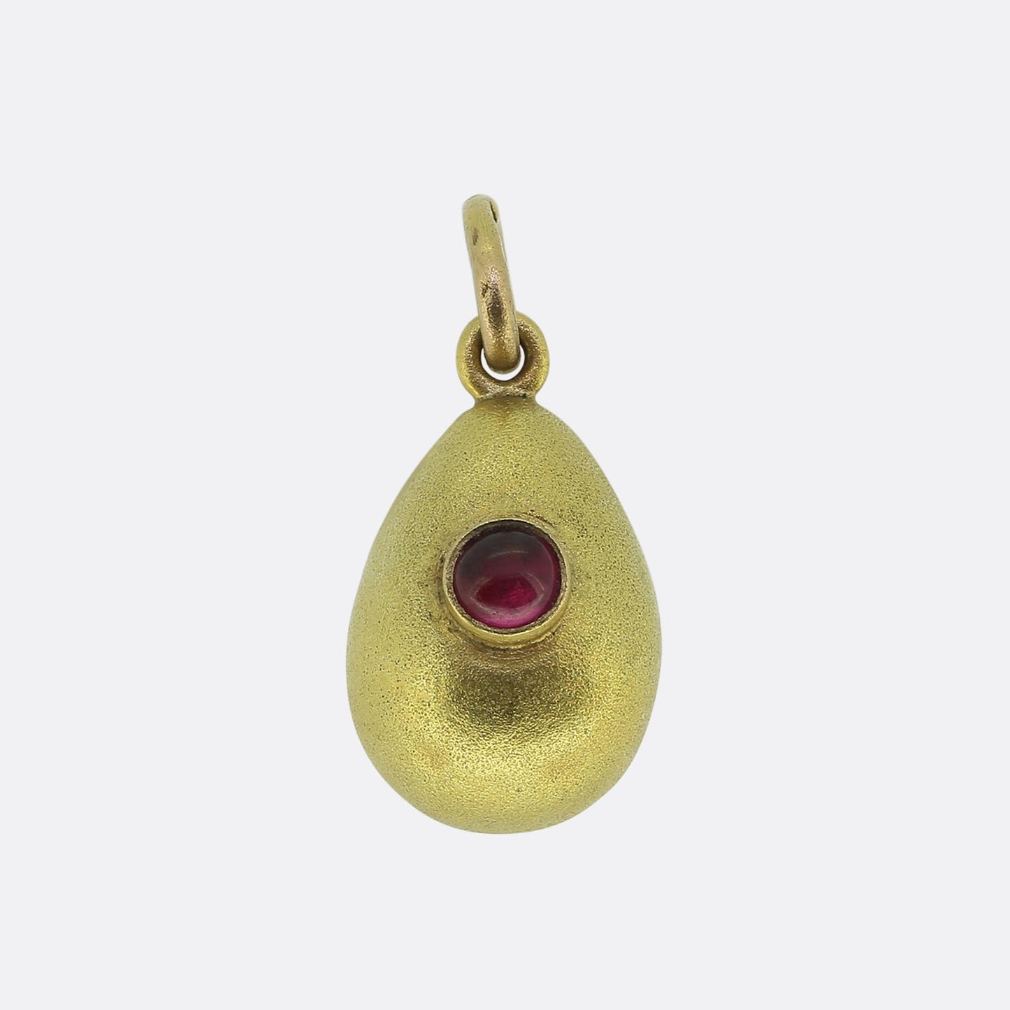 Fabergé Cabochon Ruby Egg Pendant