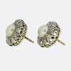 Victorian Pearl and Diamond Cluster Earrings