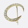 Antique Diamond Crescent Brooch
